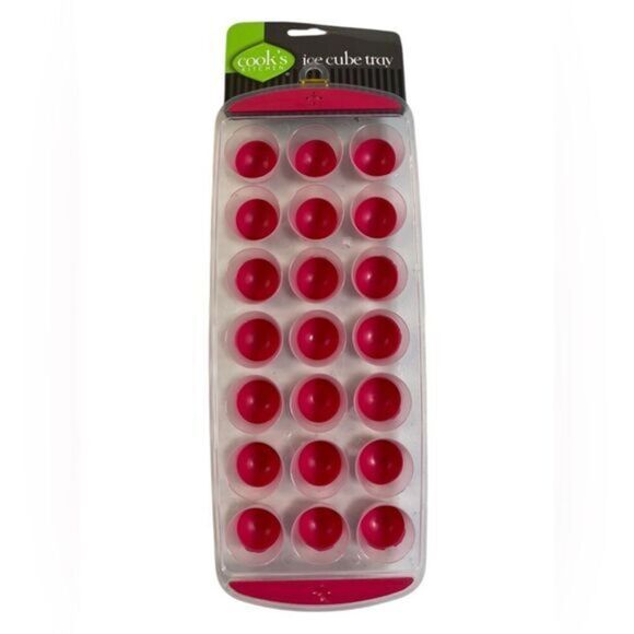 NWT Cook's Kitchen Red Ice Cube Tray - 21 Small Dome Ice Cubes or Snacks - Picture 1 of 9
